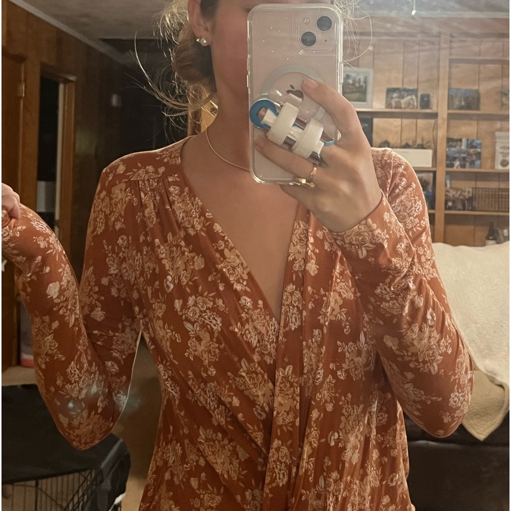 Crossover long sleeve bodysuit